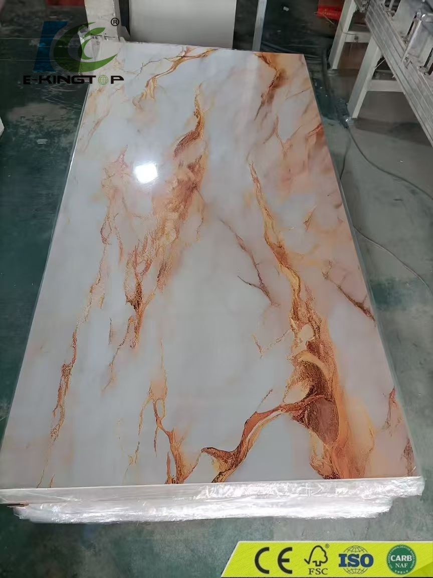 Easy Install Luxury 3D UV PVC Marble Wall Panel/PVC Marble Sheet Board/PVC Wall