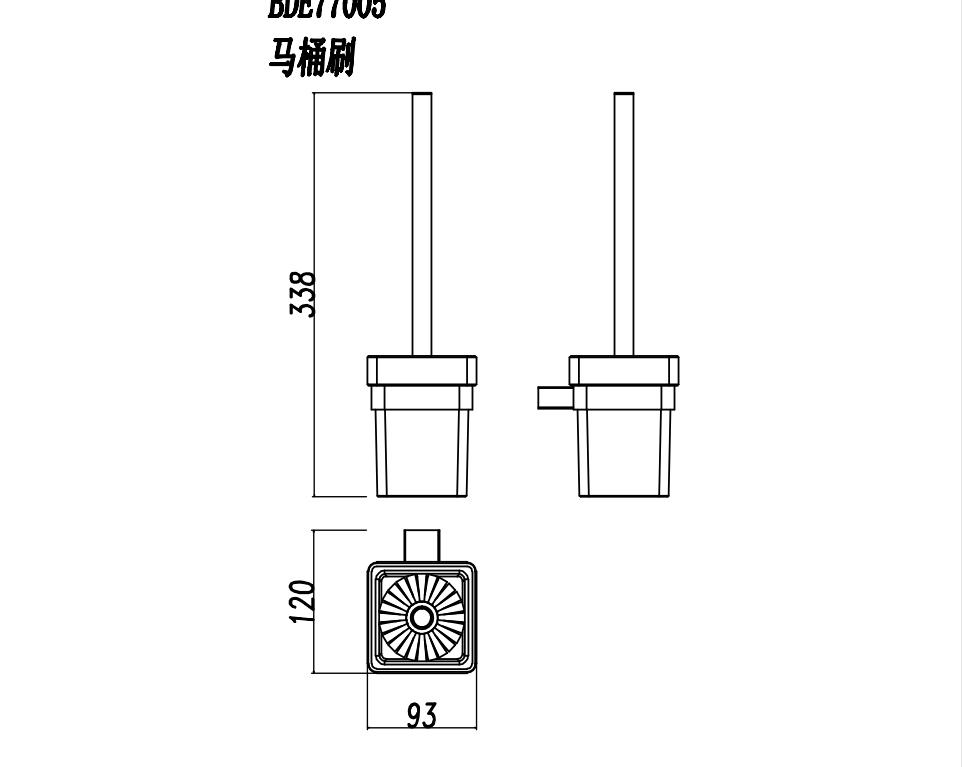 Держатель для туалетного ёршика Bedier, нержавеющая сталь