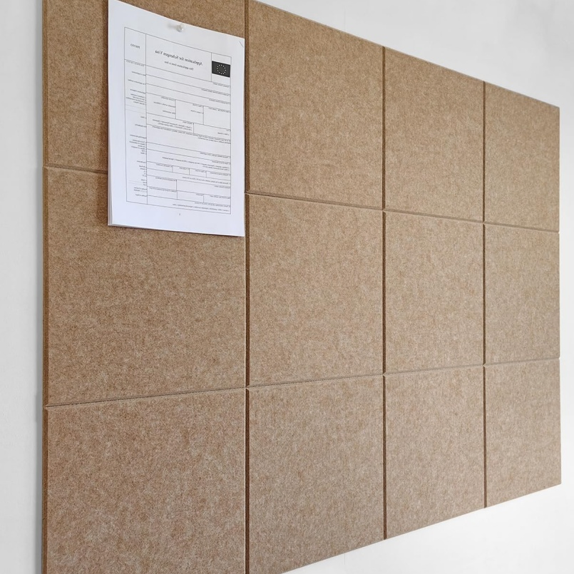 Sustainable Acoustic Solution 9mm Decorative Wall Pet Felt Building Material Recycled Polyester Fiber Sound Panel High Rating Echo Reduction Commercial