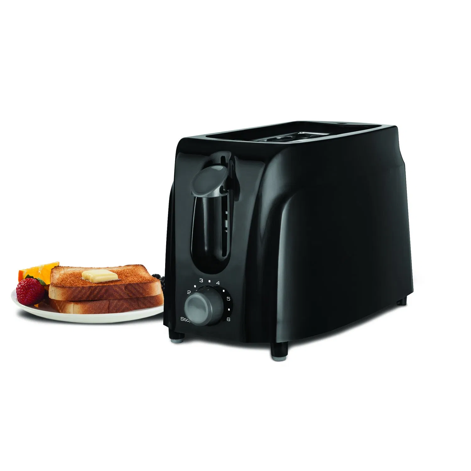 New-Style Kitchen Supplies Black Cool Touch 2 Slice Electric Bread Toaster