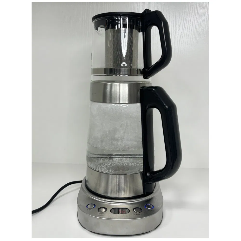 SKD 1.7L Turkish Tea Maker Samovar Electric Glass Tea Maker