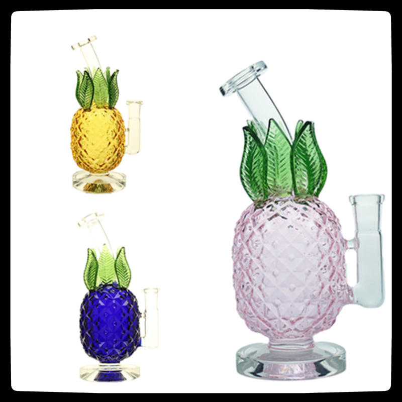 Colorful Pineapple Glass Water Pipe Smoking Pipe Factory Wholesale