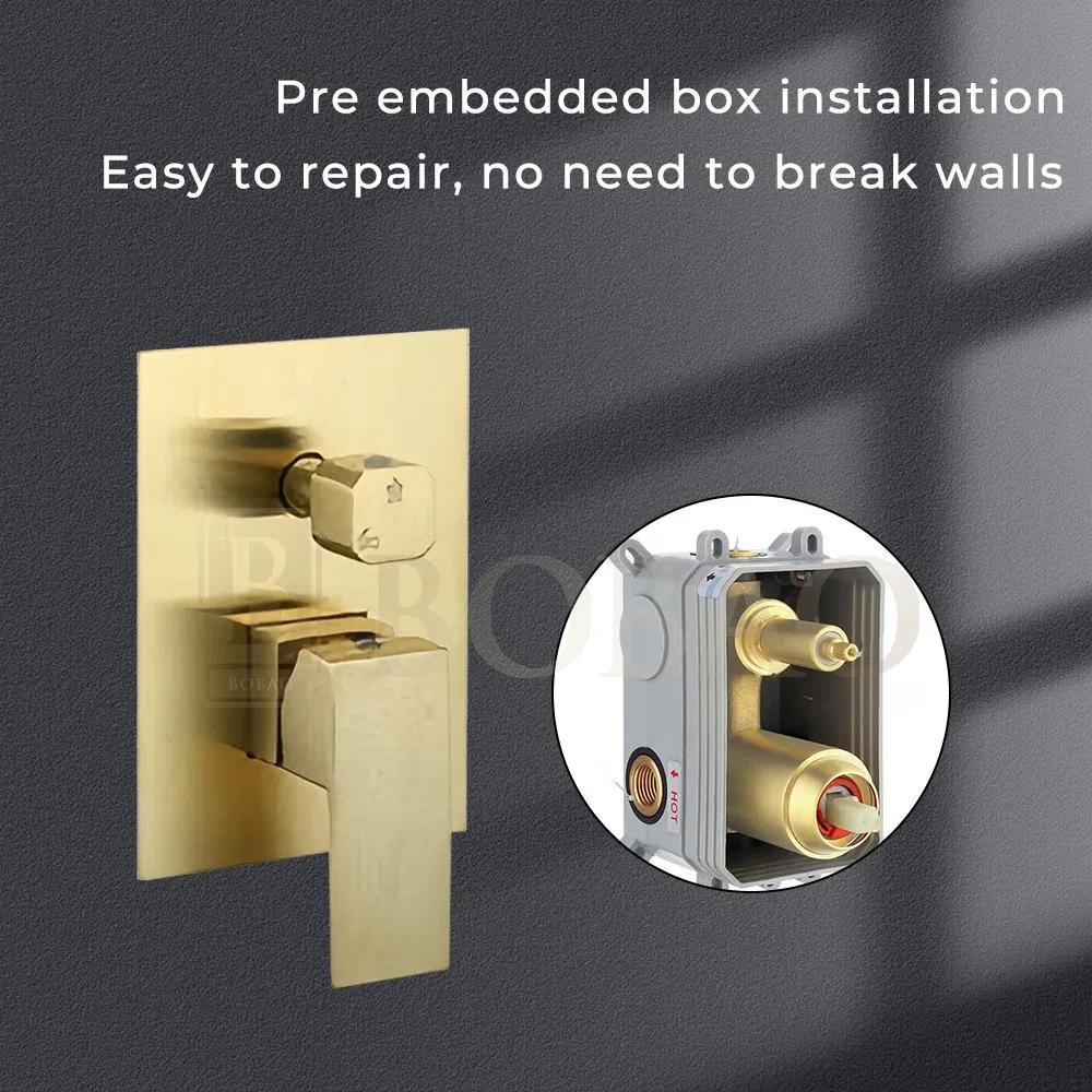 Modern Bathroom in Wall Two Functions Concealed Shower Faucet Taps