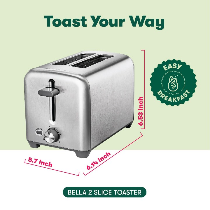 Wholesale 6 Browning Options Auto Shut off Stainless Steel 2 Slice Toaster