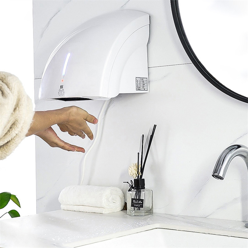 High-Speed Commercial Electric Sensor Hand Dryer, 1800W Power, Easy Installation, Automatic Operation, White Color, Suitable for Hotels, Commercial Spaces