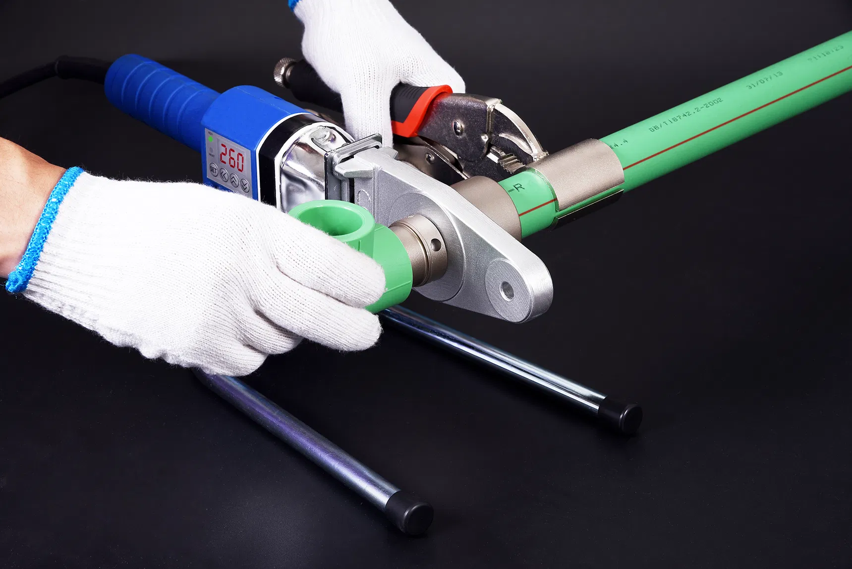 Plastic Pipe Socket Fusion Heating Tools Clamp Pliers Set