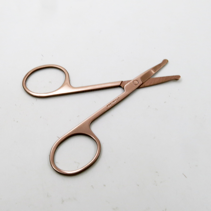 Color Electroplating Whit High Quality Stainless Steel Beauty Scissor Using for Eyebrow Facial Trimming Tweezers Makeup
