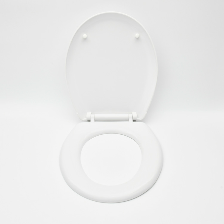 Sanipro Modern Design Double Button Silent Slow-Close Square Toilet Seat for Home Bathroom Use