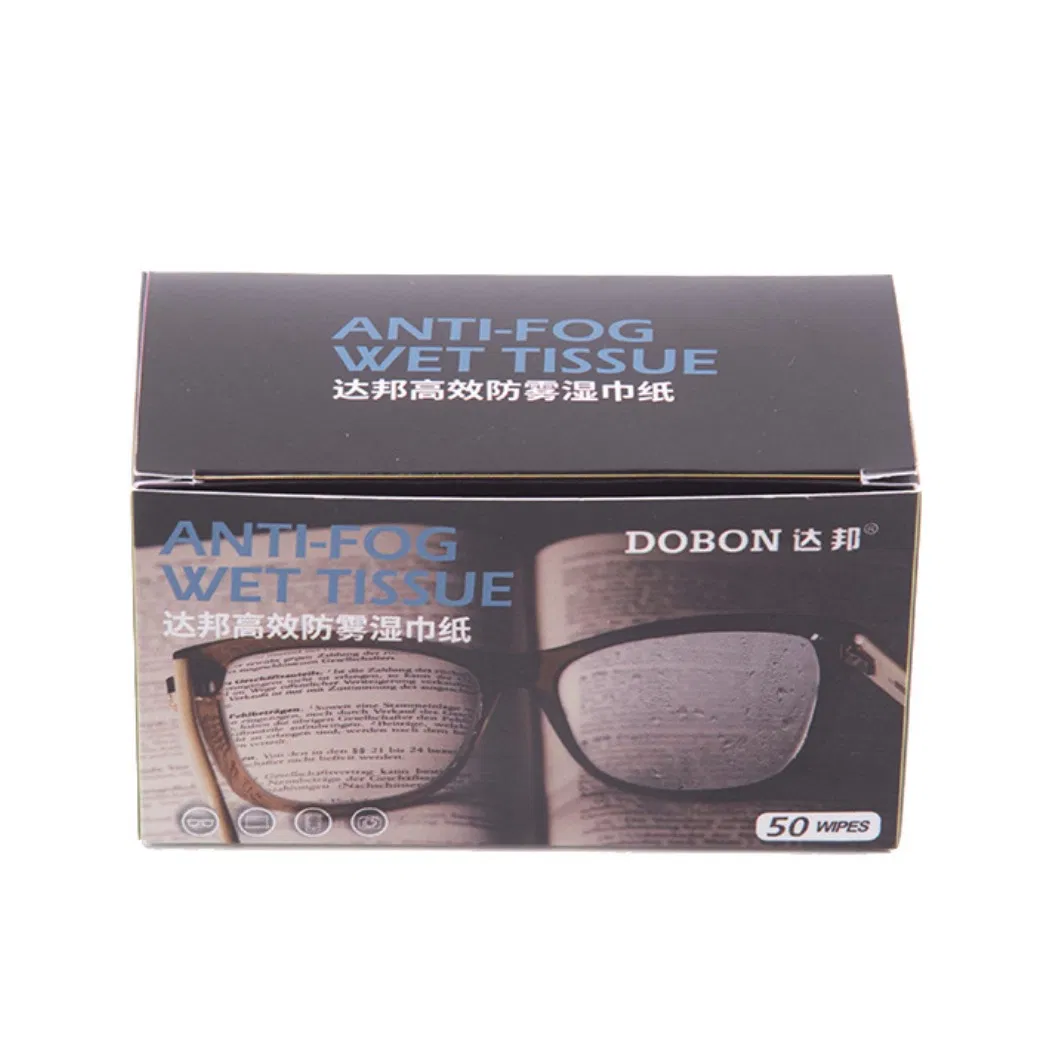 OEM Custom Printing Individual Packed 70% Isopropyl Anticeptic Wipes Lens Cleaning Anti Fog Glasses Cleaning Wipes