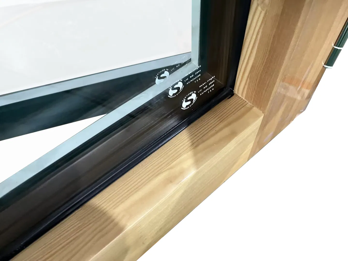 Penjoy Modern Wooden Swing Doors Pine Wood Doors with Smart Lock