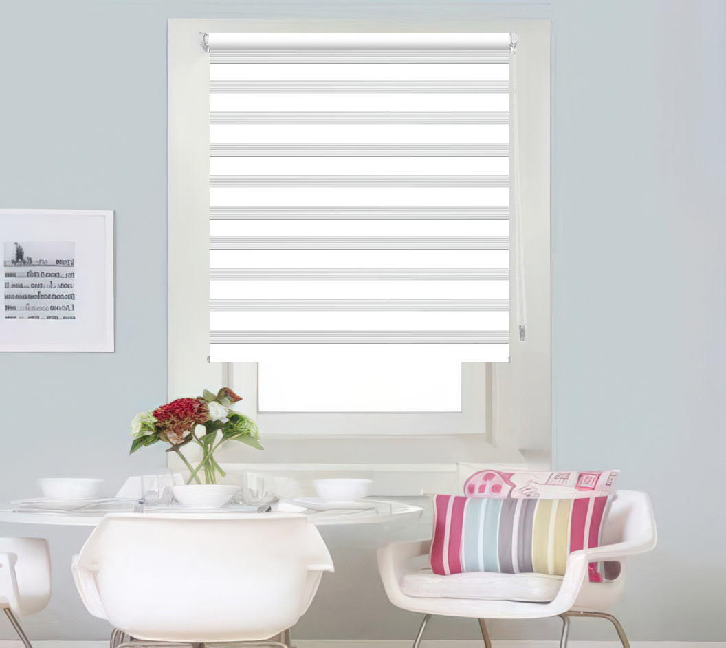 100% Polyester Zebra-Patterned Blackout Roller Shutter for Windows