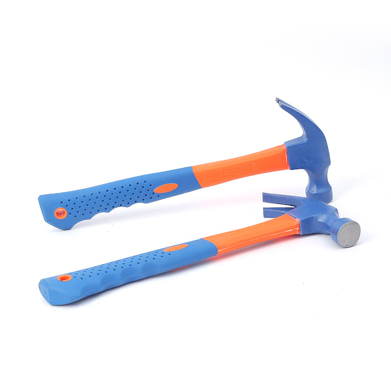 Wholesale Multi-Functional Claw Hammer High Carbon Steel Industrial Hammer Plastic-Coated Handle Steel Claw Hammer