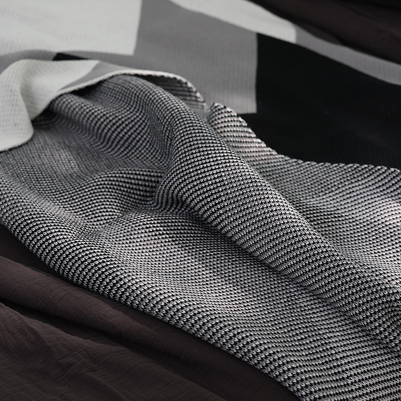 Теплый зимний плед с принтом, мягкий