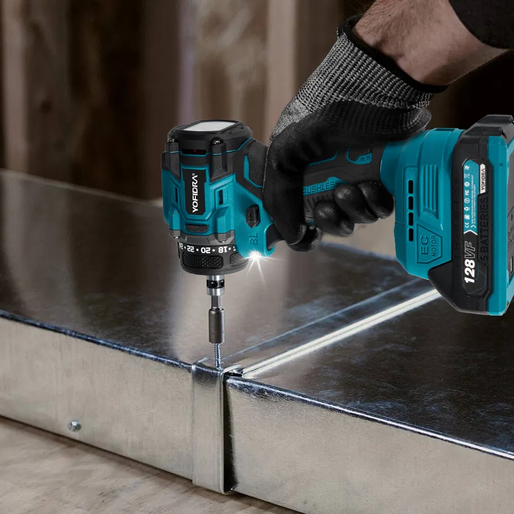 Powerful Electric Drill with Adjustable 24 Torque Settings and Quickchuck