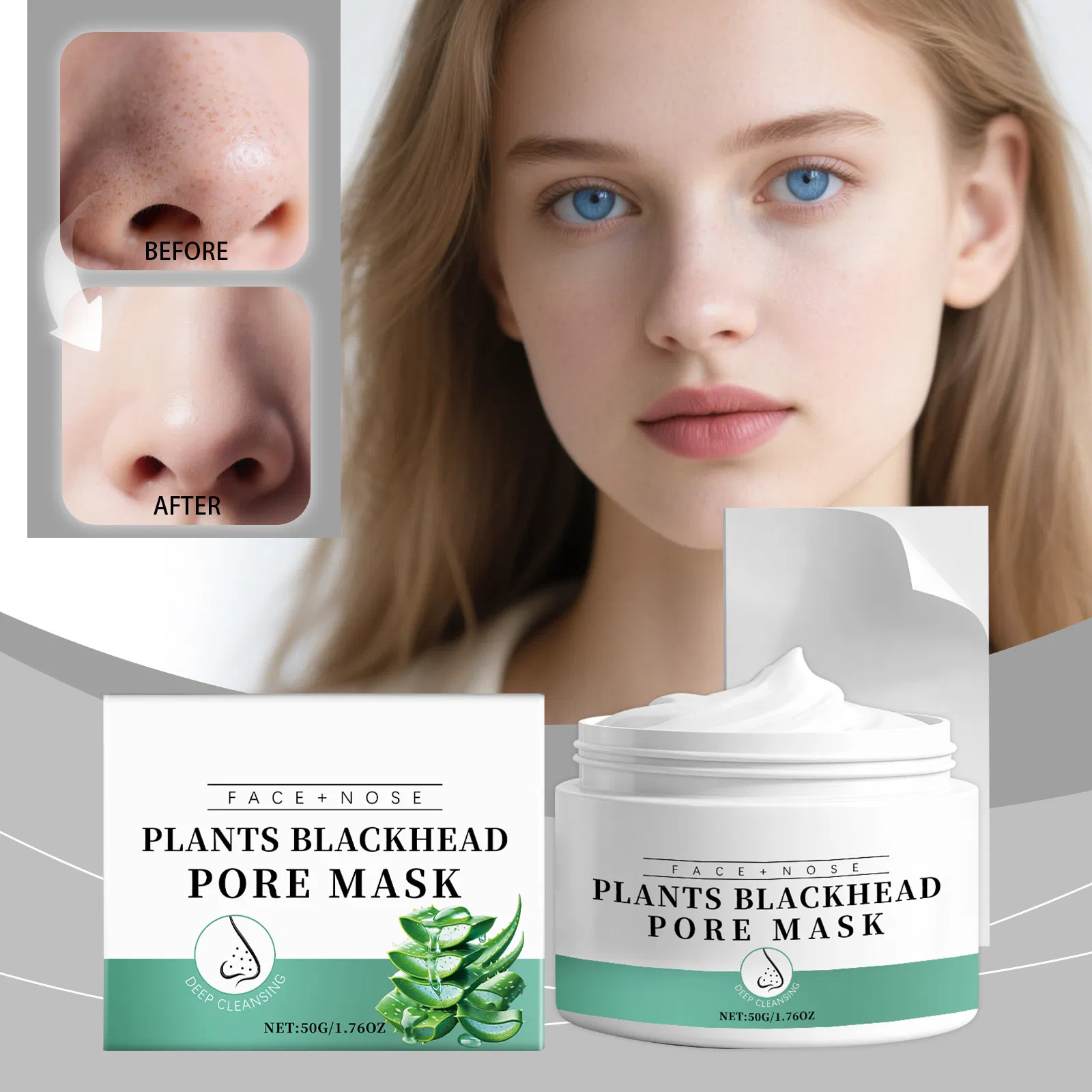 Private Label Charcoal Blackhead Remover Mask Deep Cleansing for Face Nose Blackhead Pores Acne Peel off Mask for All Skin Types