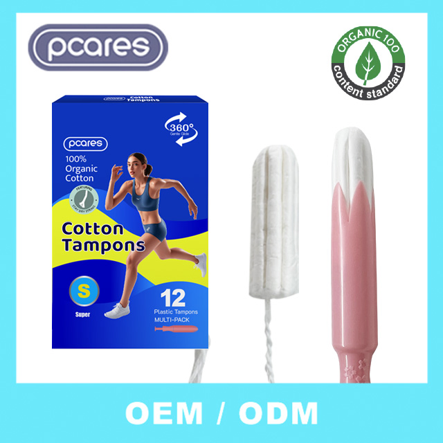 Organic Cotton Silver Finger Applicator Tampons Wholesale Cachet Tampons for DOT Cross Styles Anti-Static Melt-Blow Techniques Anitary Towel