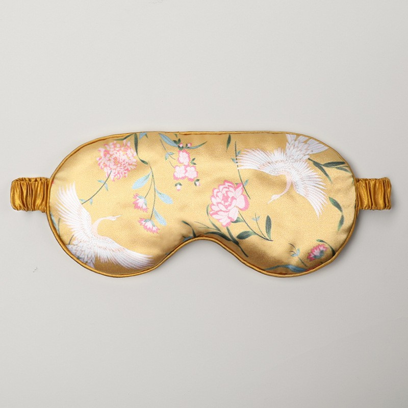 Printed Double-Sided Faux-Silk Hot/Cold Gel Eye Mask – Ultra-Soft, Light-Blocking & Soothing