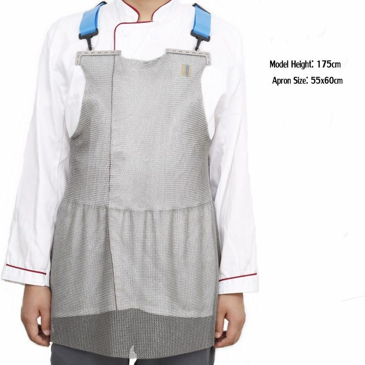 Mesh Butcher Tunic Chainmail Ring Mesh Apron Butcher Wearing Chainmail Apron