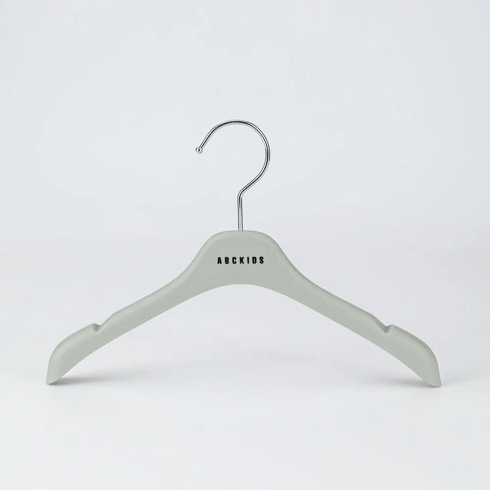 Beautiful White Kids Children's Clothes Hangers for Clothing Store with Logo