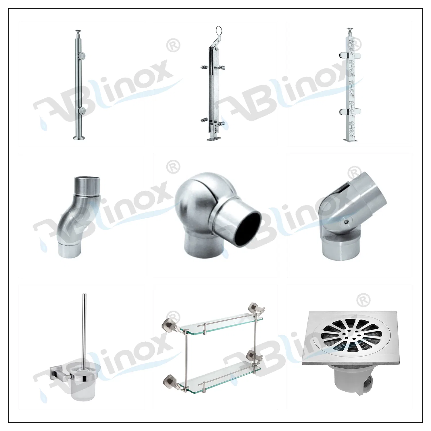 Stainless Steel Spider 180 Degree Wall Spider