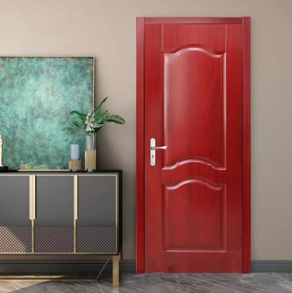 Cheap PVC Interior Wooden Interior Melamine MDF Door