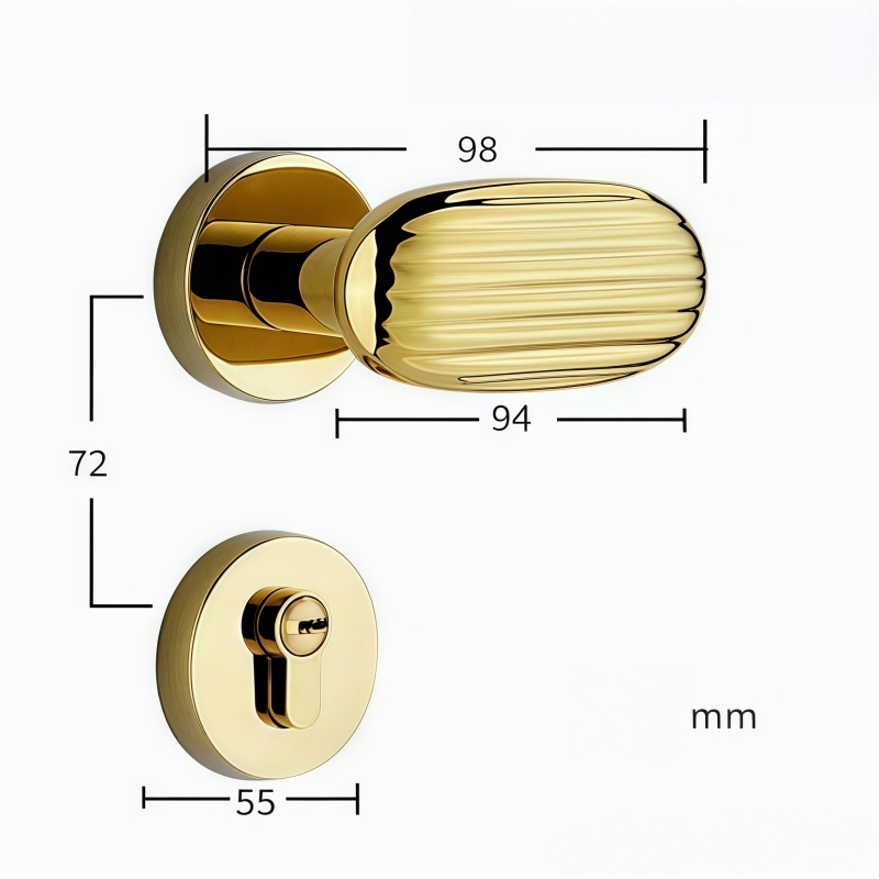 Multi-Color Silent Room Door Locks for Wooden Interiors