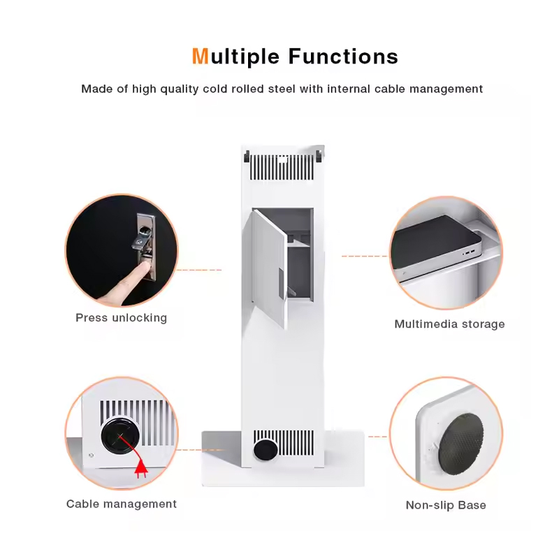 Напольная стойка с сенсорным экраном для рекламы