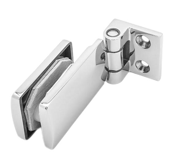 2024 Design Heavy Duty Swivel Pivot Adjustable Bisagras OEM Bathroom Shower Enclosure Hardware Patch Fitting Heavy Duty Wall-Mount Glass Hinge