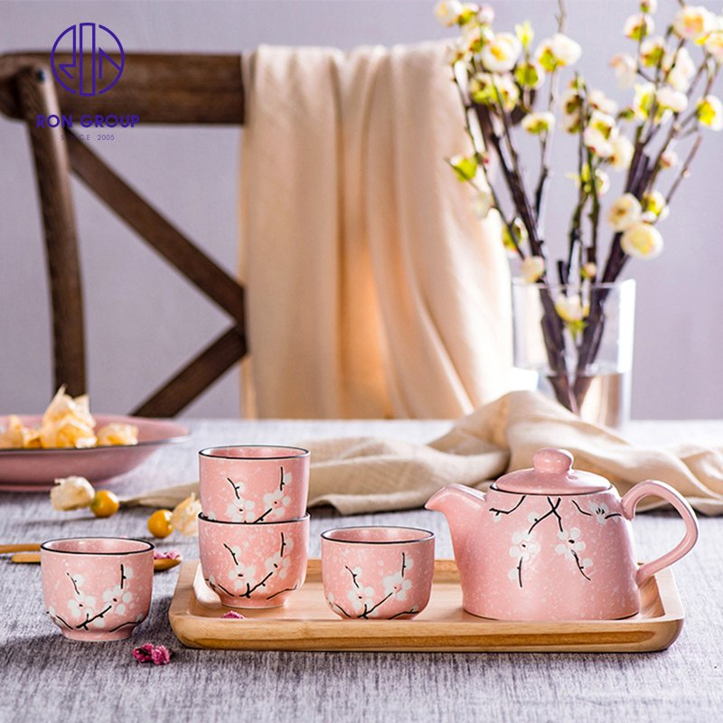 Japanese High Temperature Tableware Simple Hand Painted Ceramic Sake Cup