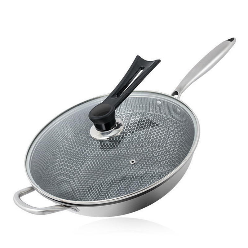 Honeycomb Non-Stick Frying Pan - Home Use Wok