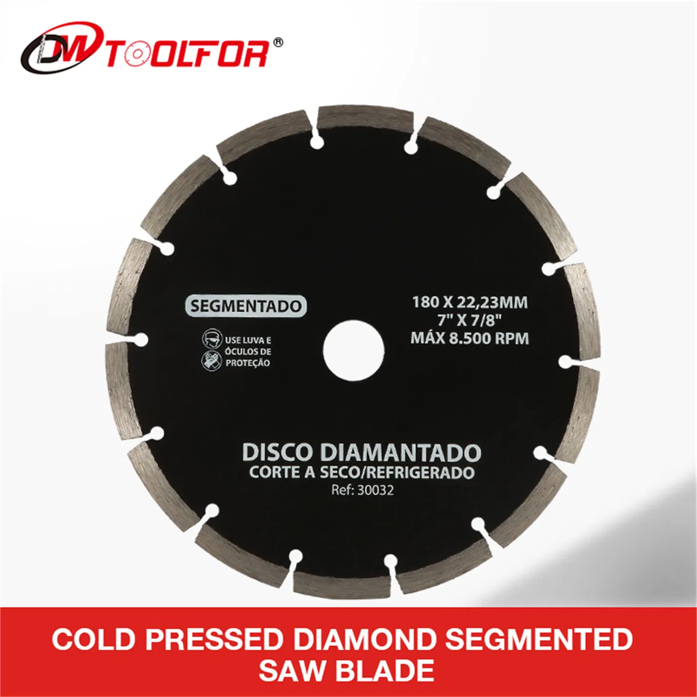 Professional 110mm Cold Pressed Segmented Diamond Saw Blade for Cutting Blocks