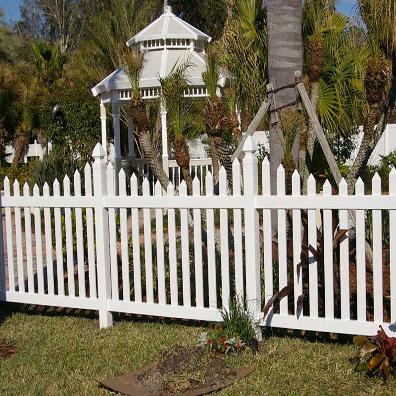 PVC Vinyl Picket Fence for Home and Garden, Picket Garden Fence