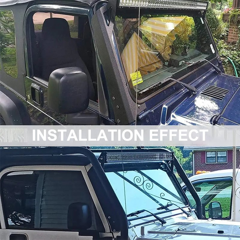 Кронштейн для световой балки на крышу внедорожника Jeep Wrangler TJ (52 дюйма, 300 Вт)