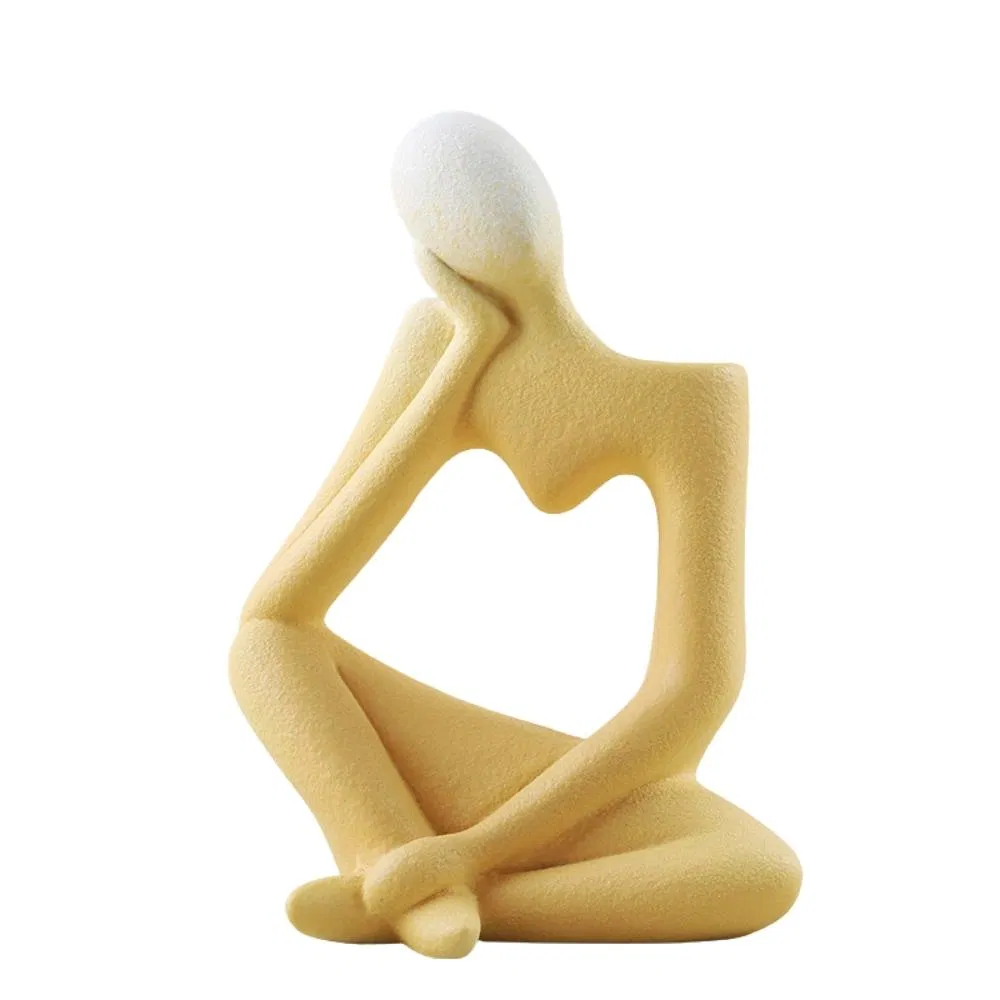 Hydroponic Flower Modern Figurines Ceramic Vase Human-Shaped Hollow Design Abstract Wbb21896