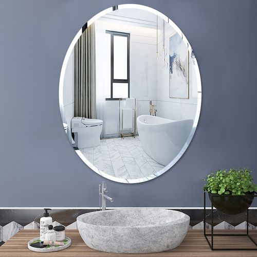 Oval Decorative Wall Frameless Mirror