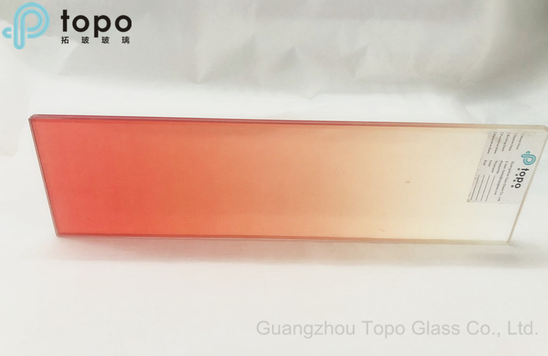 Tinted Red Gradient Laminated Glass with Best Quality (LG-TP)