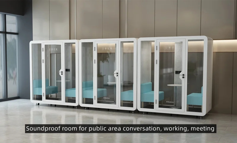 Modern Eco-Friendly Steel Frame Office Pod Quiet Acoustic Soundproof Private Home Office Indoor Recording Studio for Outdoor Use