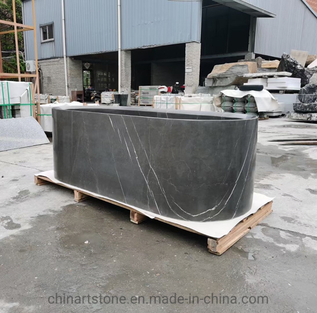 Бело-серый мраморный джакузи Nature Stone