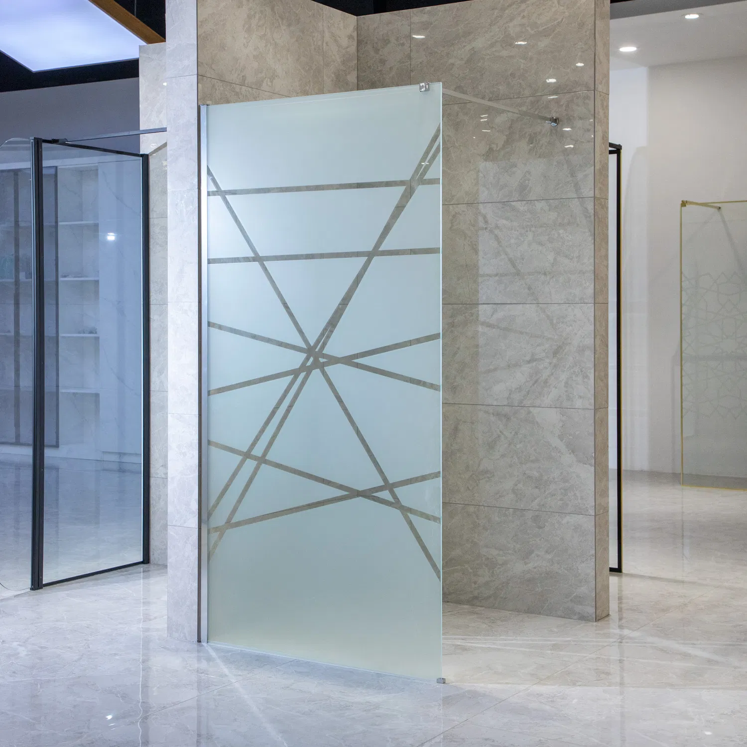 Morden Fashion Design Walk-in Tempered Glass Door Shower Room Door for Hotel