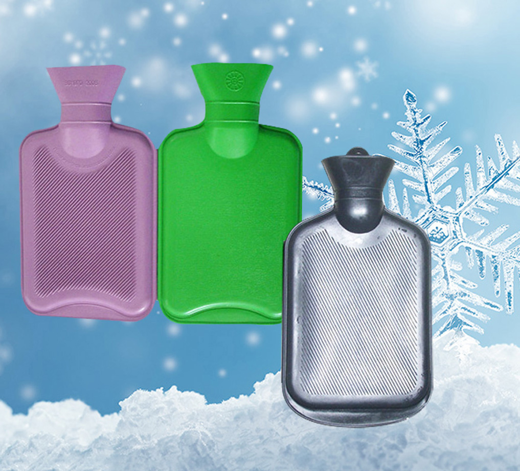 Dual-Use Hot & Cold Therapy Natural Rubber Hot Water Bottle for Pain Relief