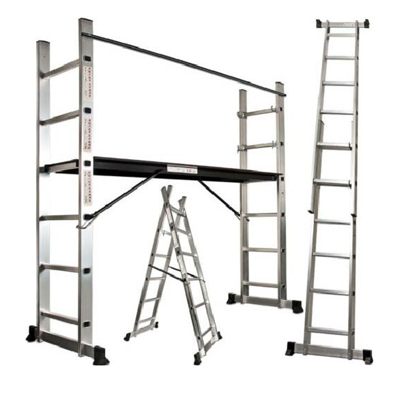 Direct Supplier Factory Aluminum Multipurpose Scaffolding Ladder with Platform 6+6 Steps