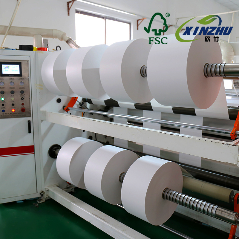 Semi Gloss Jumbo Roll Self-Adhesive Materials Paper Adhesive Label Sticker Yellow Glassine Hot Melt Glue