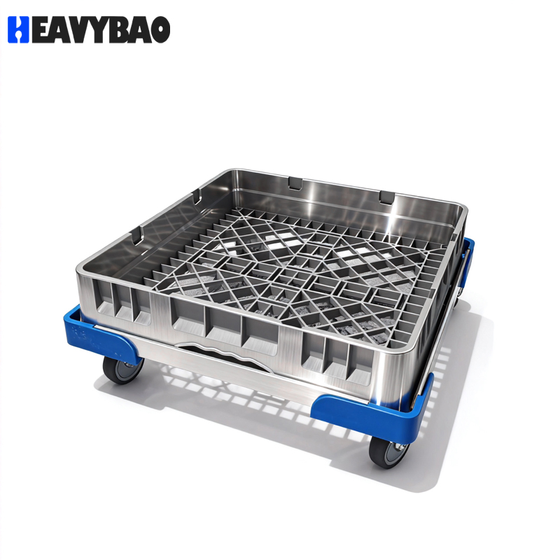 Heavybao Heavy Duty Restaurant Kitchenware Dish Glassware Rack Support Cart Trolley Dolly