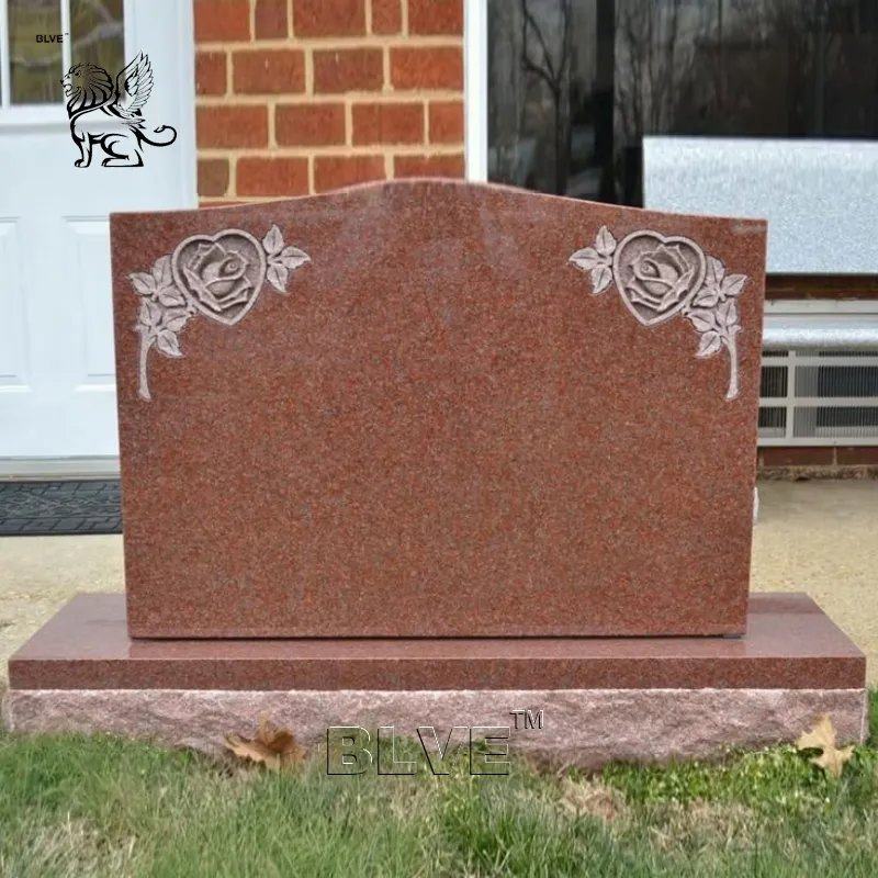 Factory Customized Simple Design Granite Monument Slab Large Size Solid Natural Stone Tombstone
