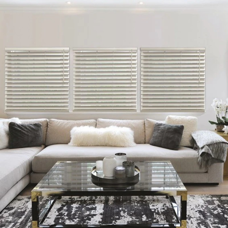 Chinese Faux Wood Cordless Vinyl Shades Blinds