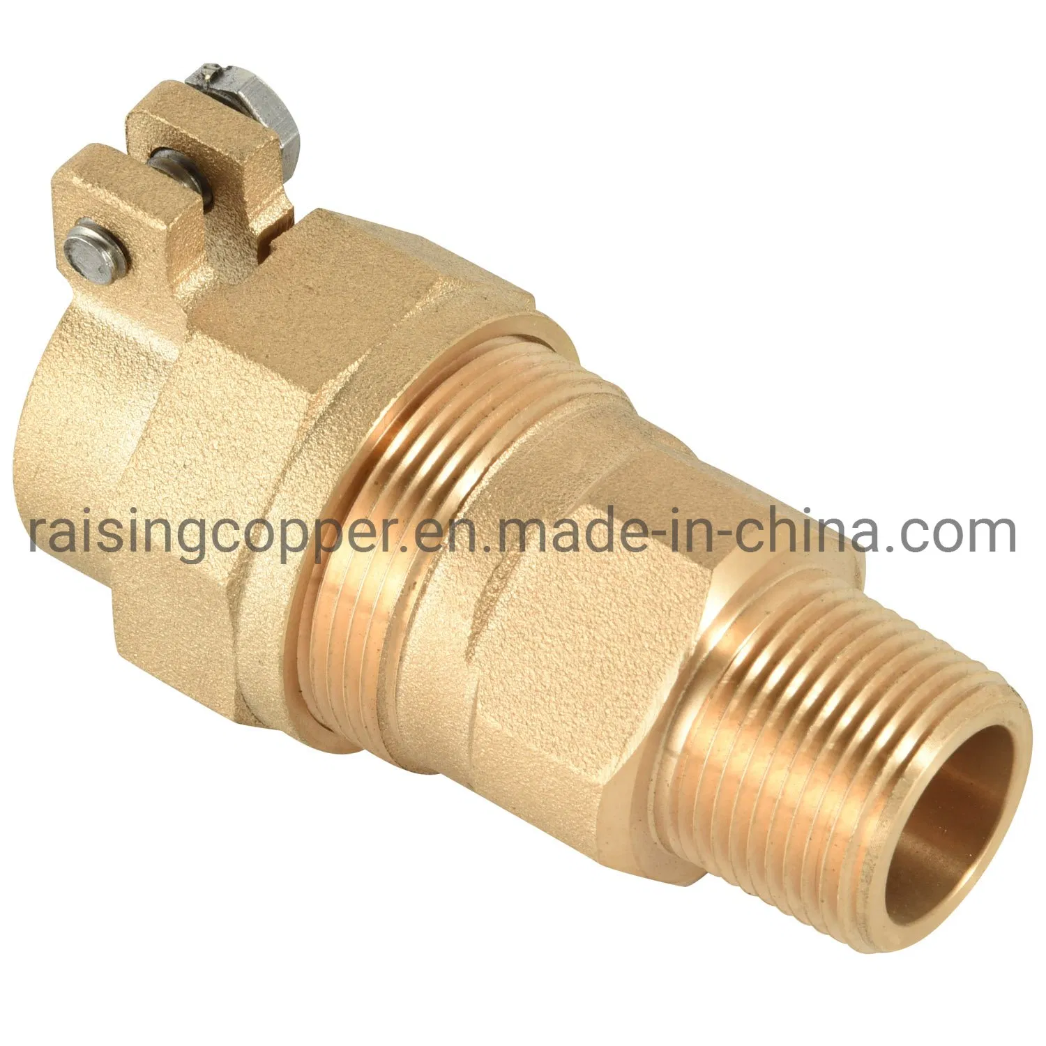 Lead Free Brass Coupling Male Iron Pipe Thread Inlet by Pack Joint Outlet for PE Pipe