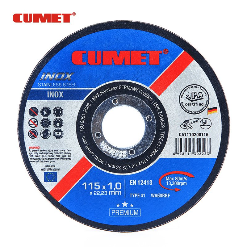 Cumet 4.5” 115mm Cutting Wheel for Metal and Inox