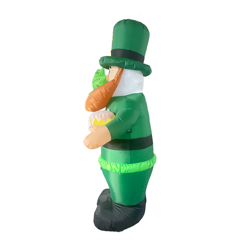 Irish Leprechaun Character Inflatable Lighted St. Patrick's Day Party Decoration