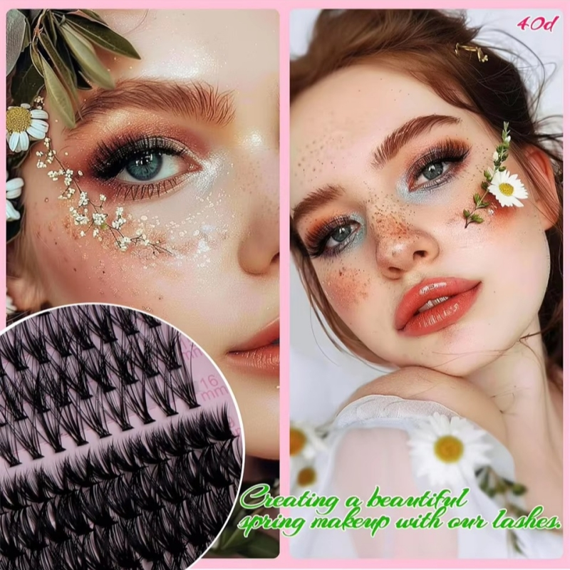 Private Label Segment Lashes DIY Eyelash Extensions Kit with Glue and Tweezers