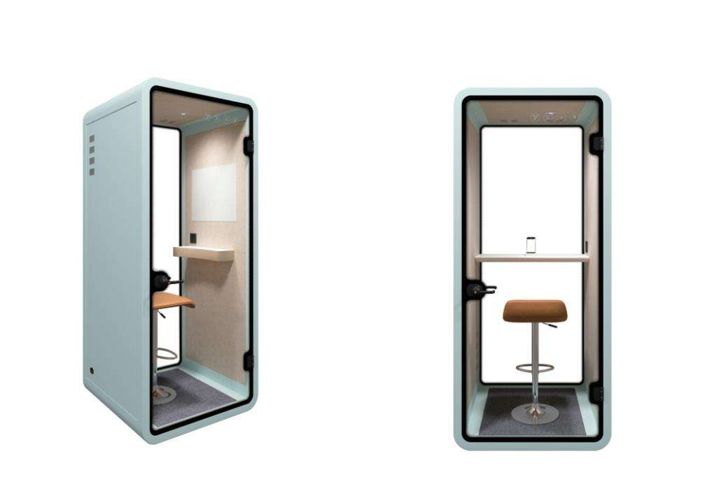 Cgch Acoustic Materialsoundproof Office Smart Soundproof Frosted Tempered Glass Office Noise Cancelling Low Carbon Phone Booth